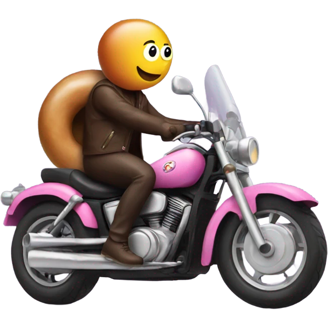 donut riding a motorcycle emoji