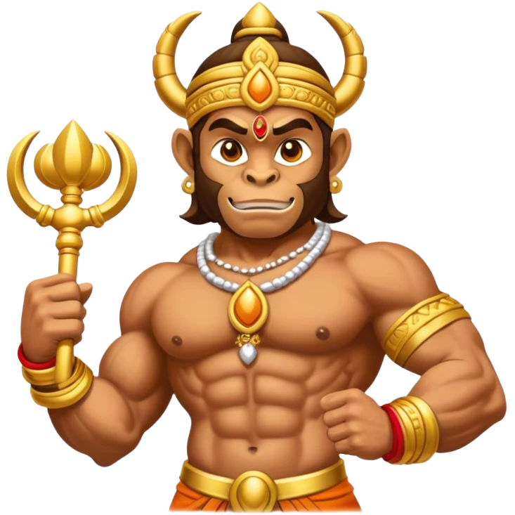 Hanuman with club  emoji