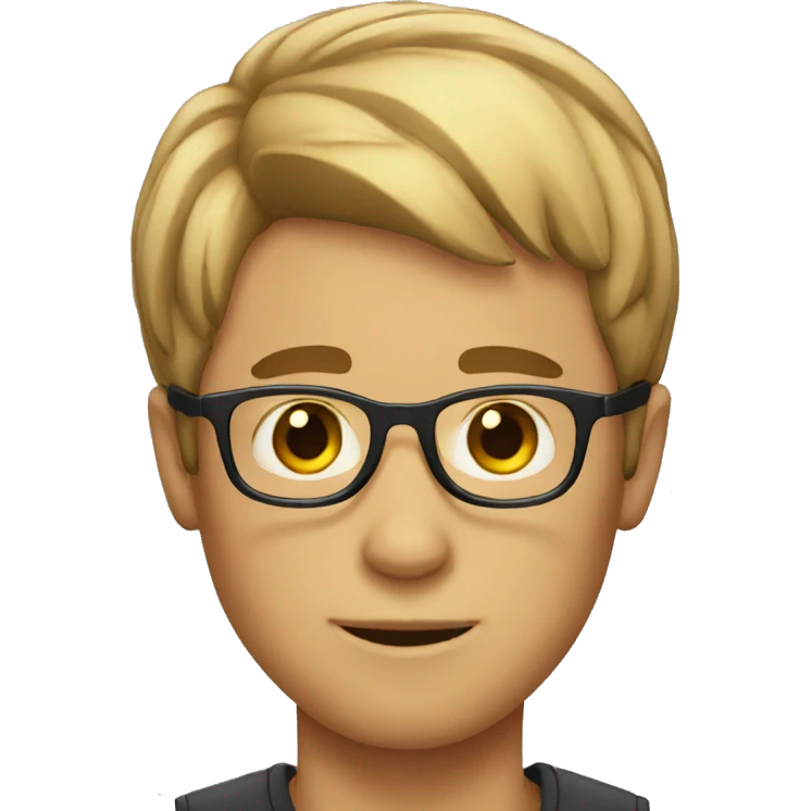 short hair guy with glasses emoji