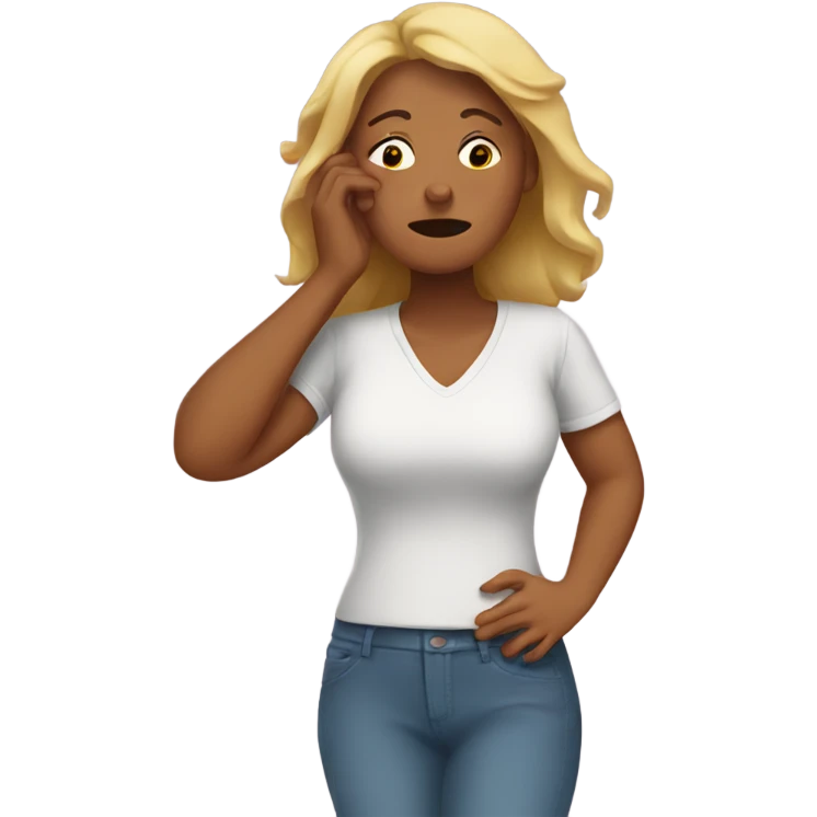 Exhausted mom emoji