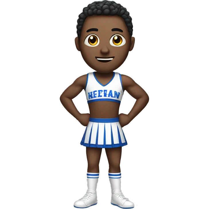 a man in a cheerleader uniform emoji