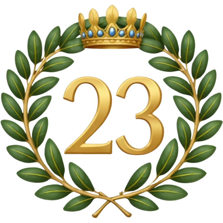 The number that took 23 place was decorated with an imperial laurel wreath emoji