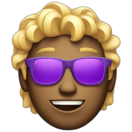 cool and 2D purple high electric emoji emoji
