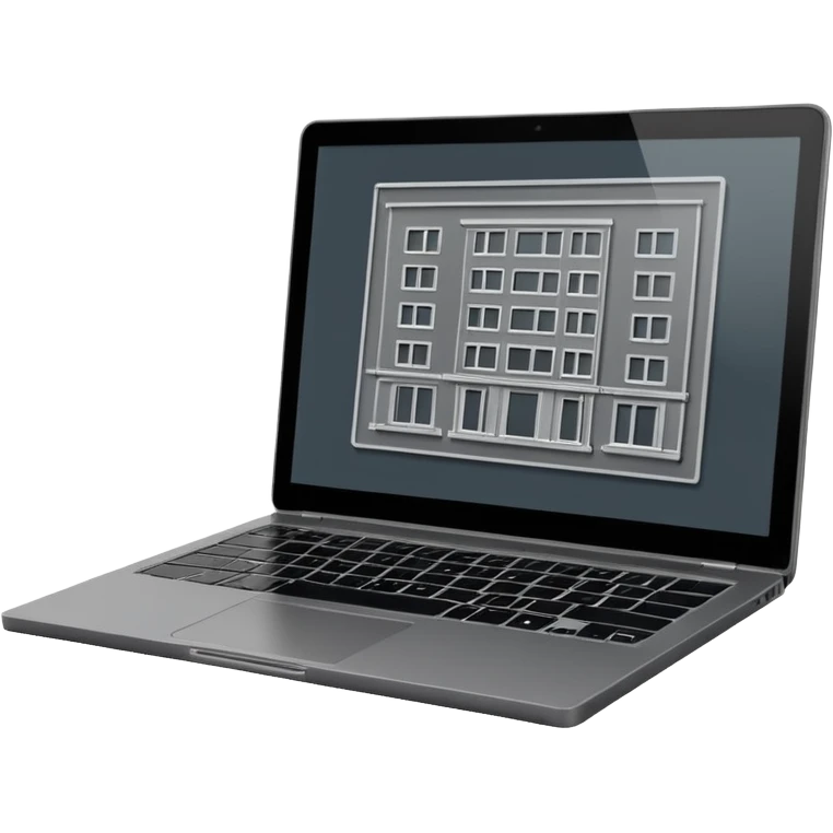 create an emoji of a laptop that has the program autocad architectural drawings on the laptops screen emoji