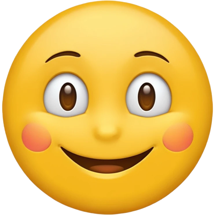 Emoji, yellow round teasing smile emoji