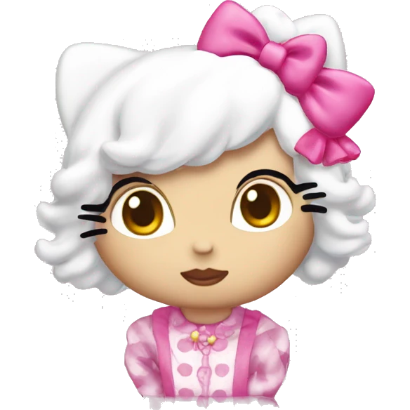 Pink coquette hello kitty emoji