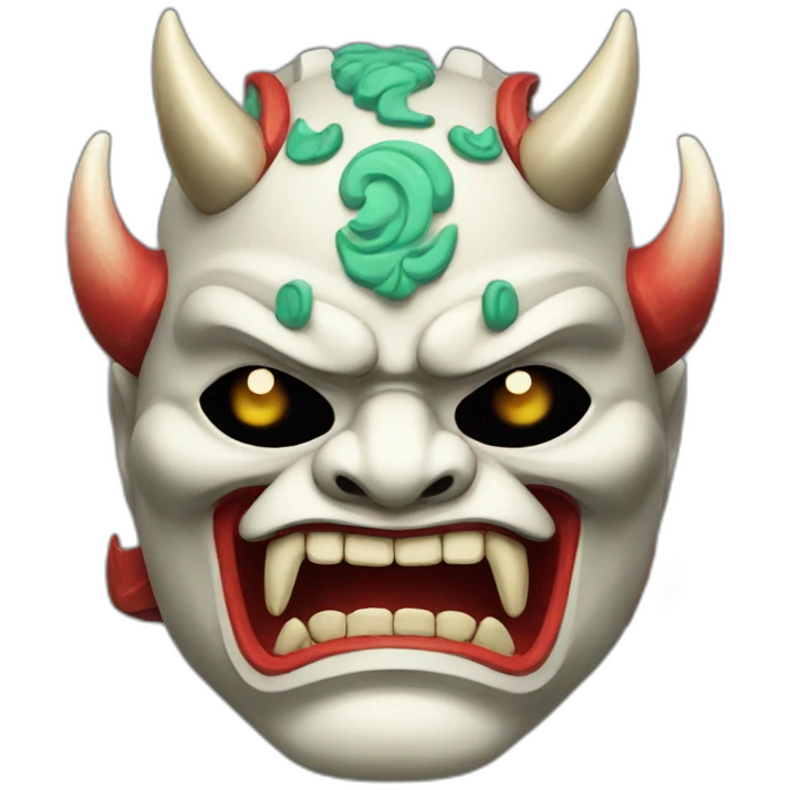 esmerald japanese oni mask emoji