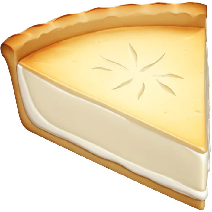 brie cheese wedge, soft creamy off-white interior, white bloomy rind, smooth slightly oozing edge, thick velvety crust, soft core, no fruit or board, soft lighting, subtle shadows, emoji scale emoji