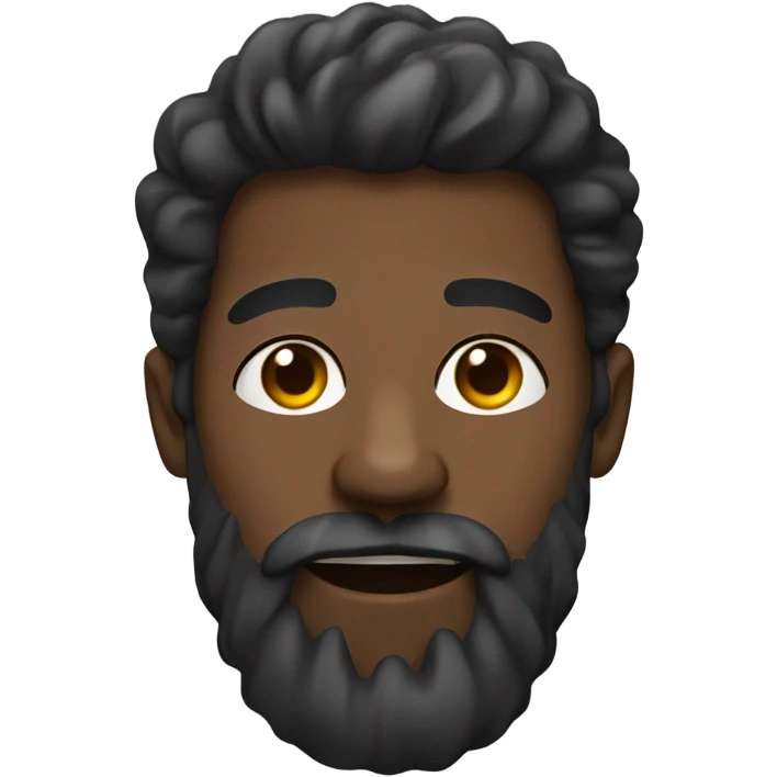 Bearded black man with tongue out  emoji