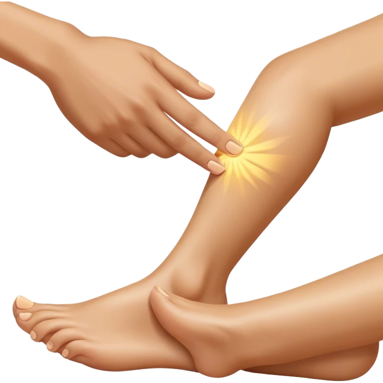 Man’s hands massaging woman’s foot emoji