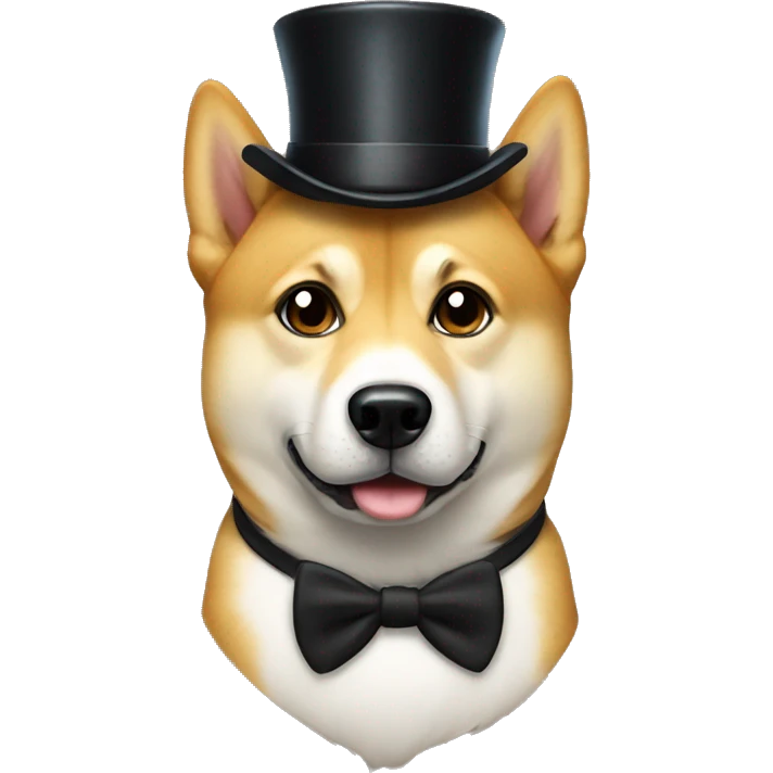 doge with tophat and monocle emoji