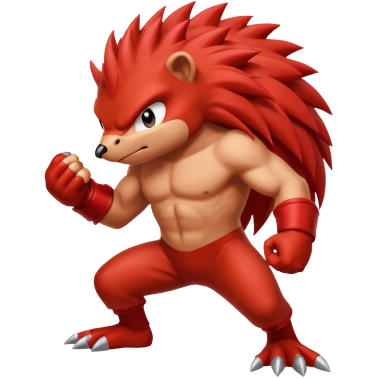 Sonic the hedgehogs friend knuckles a red animal  emoji