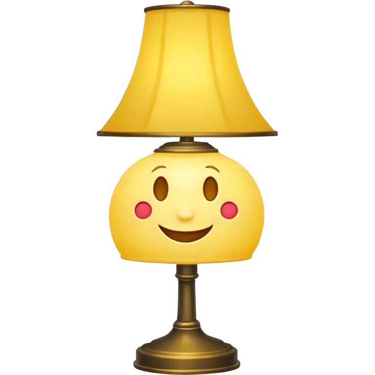 Lampara con piernas y cara comminado emoji