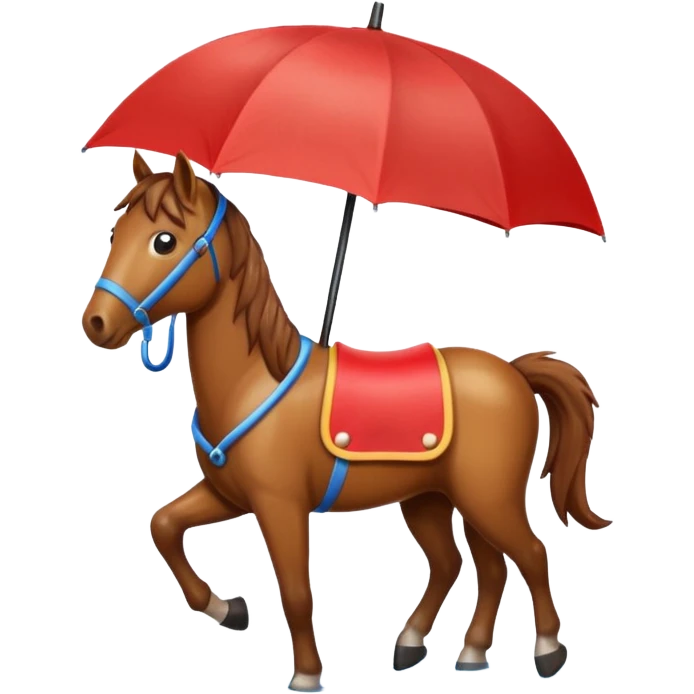 horse with umbrella emoji