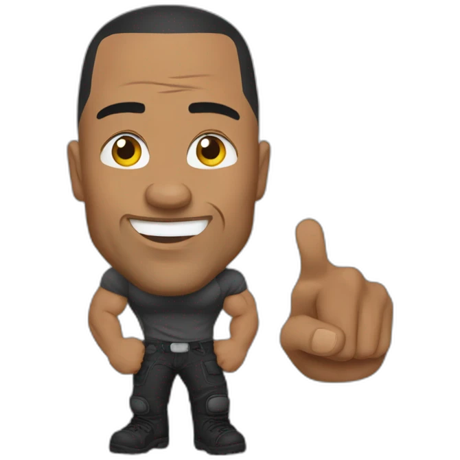 The rock qui lève le pouce emoji