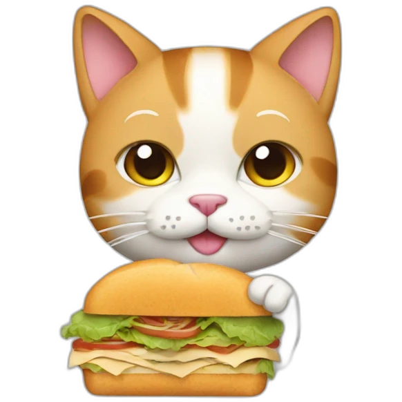 cat with sandwich in paw emoji
