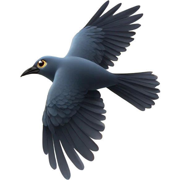 Bird flying with sun on it emoji