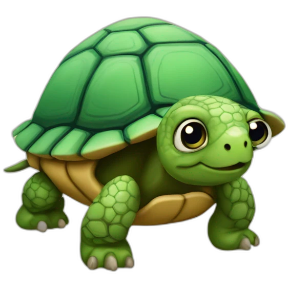 Tortue sur un chien emoji