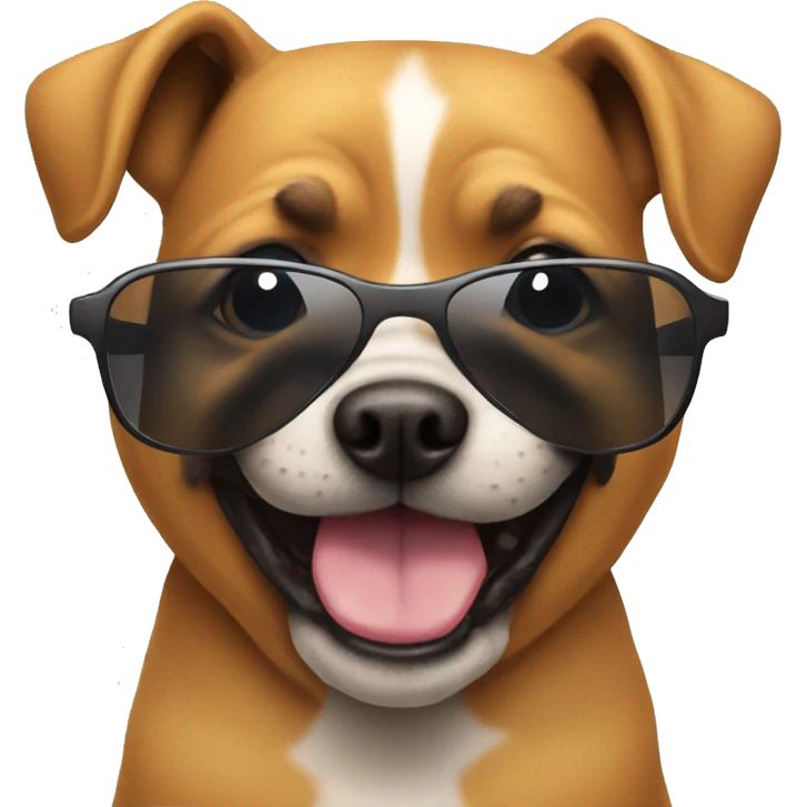 Dog with sunglasses  emoji