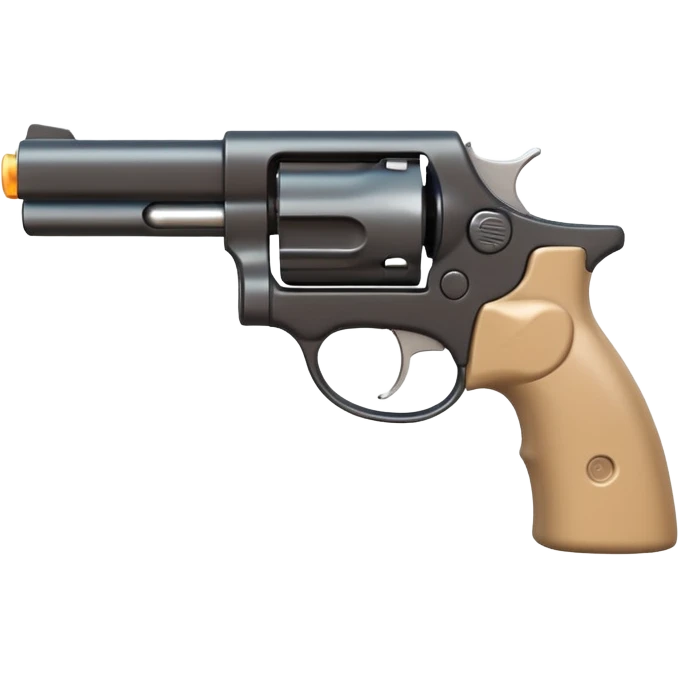 A 3D iOS emoji-style close-up of an index finger pulling a pistol's trigger, showing only the hand and the trigger area inside the trigger guard; stylized, non-realistic toy-pistol look, glossy Apple-style finish, clean white background.
 emoji