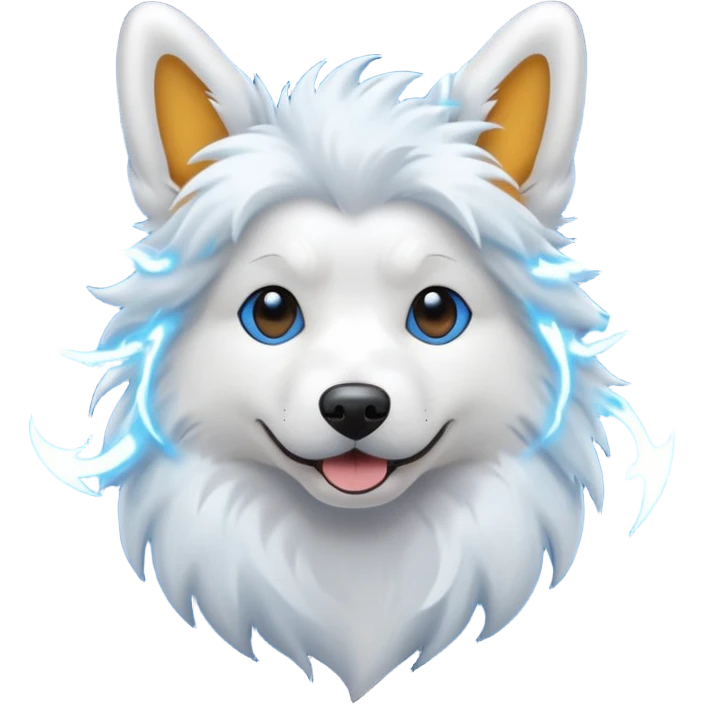 dog with electric waves emoji