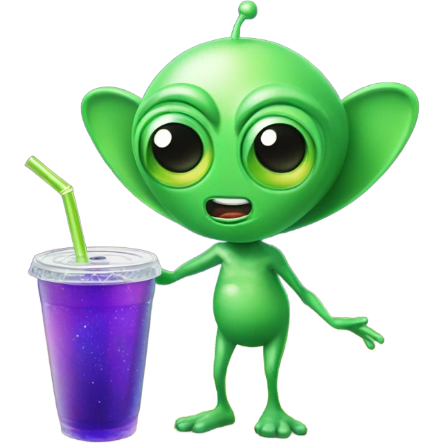 Drunk alien  emoji