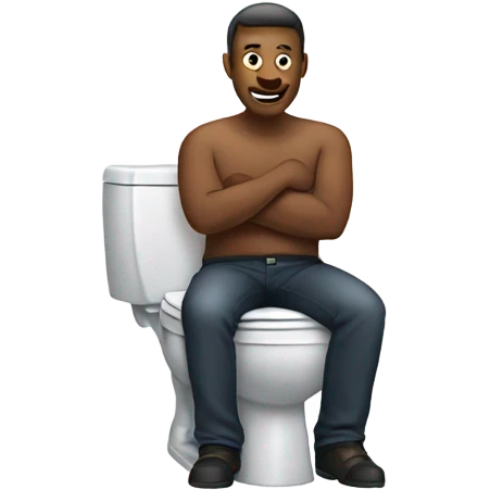 Man sitting on a toilet  emoji