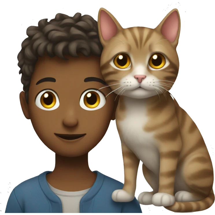 Cat with boy emoji