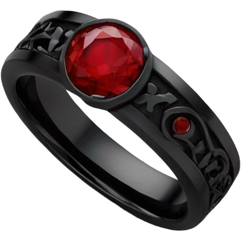 red black wedding rings emoji