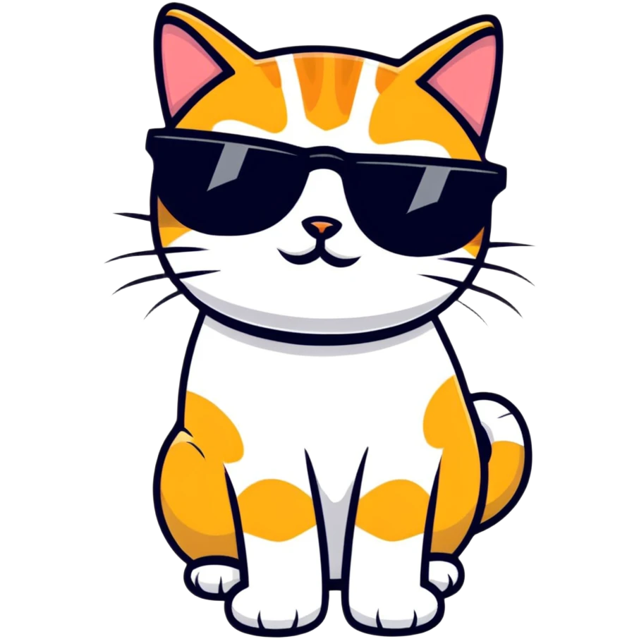 Cat with sunglasses emoji