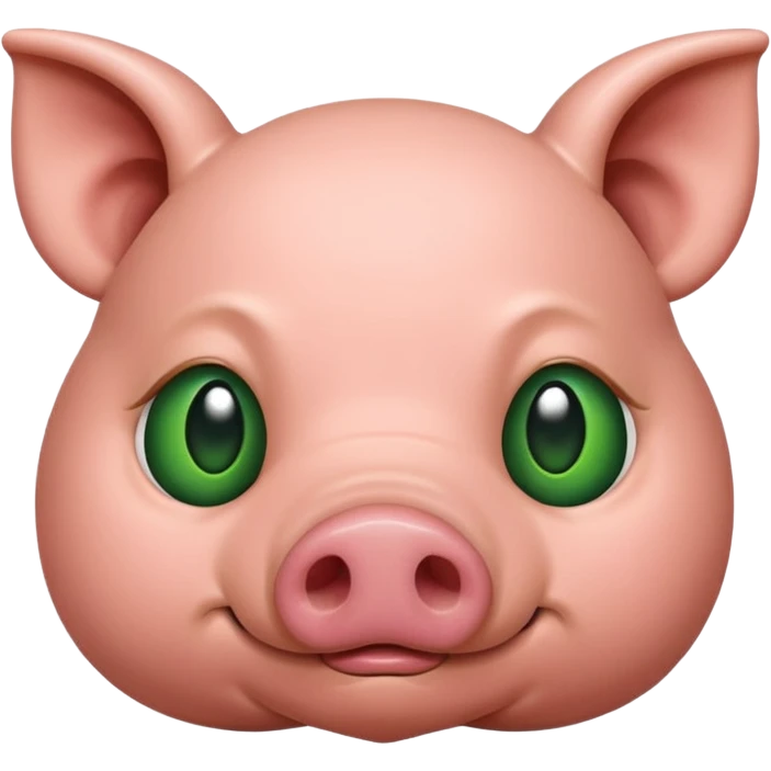 Pig nose with green color emoji
