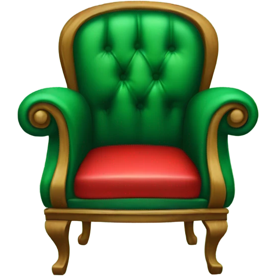 Red and green christmas Chair emoji