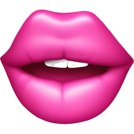 Pink kiss mark emoji