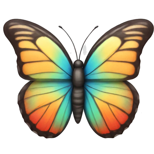 Colorful butterfly emoji