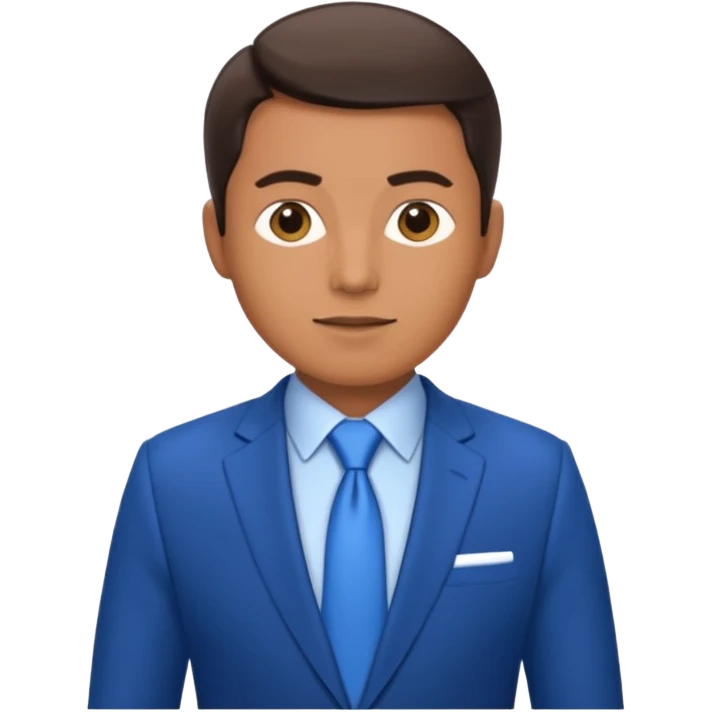 tv news moderator in blue suit emoji