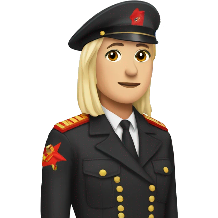 Marine lepen with lgbtqia+ flag emoji