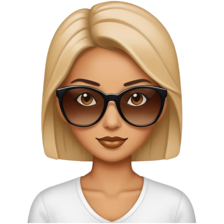 Woman with sunglasses emoji