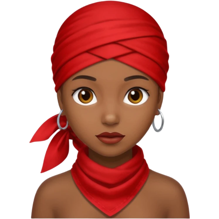 Rihanah with red bandana emoji