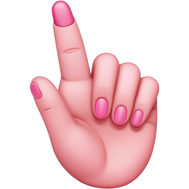 pink middle finger emoji