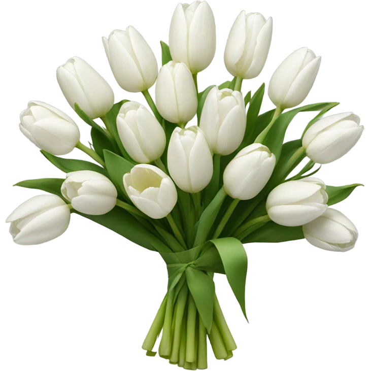 white tulip bouquet  emoji