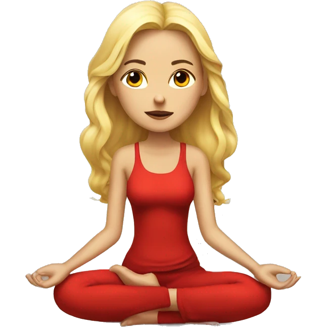 Paytas meditating red beautiful girl blonde emoji
