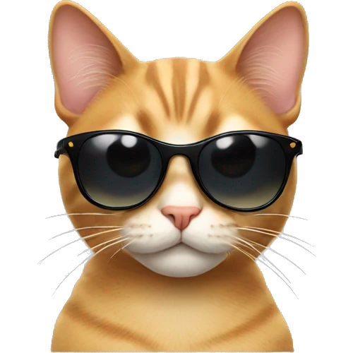 Cat with sunglasses emoji