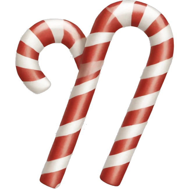 A Christmas candy cane with beige and white stripes  emoji