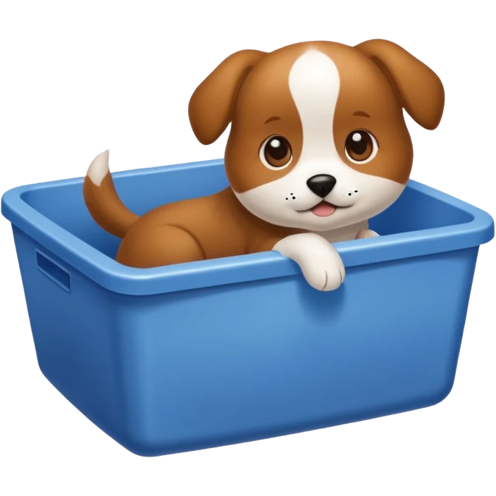 dog in litter box emoji