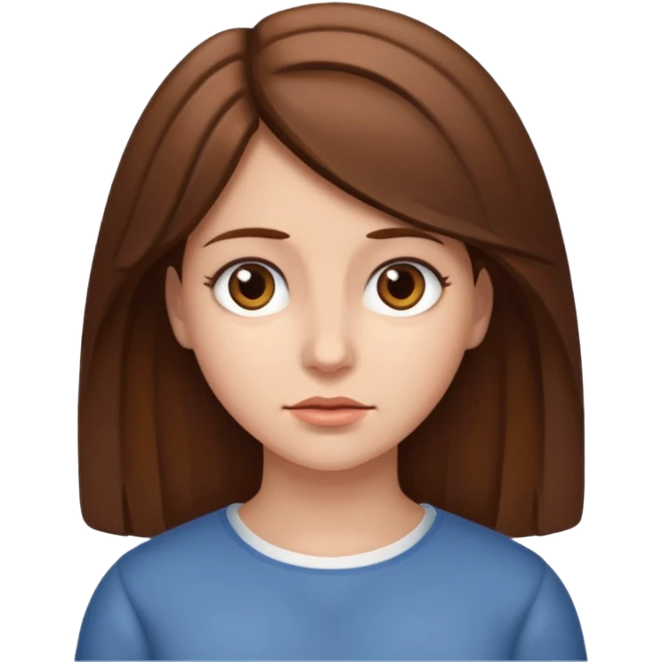 Teresa from the Maze Runner, neutral expression emoji