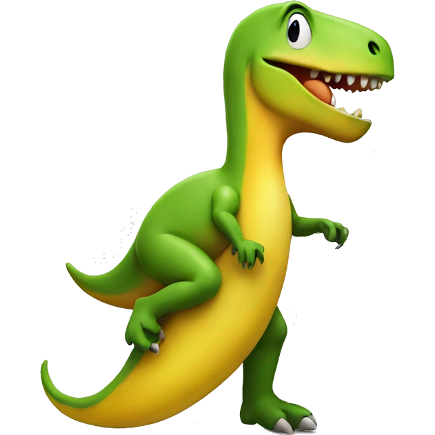 Dinosaur on a banana  emoji