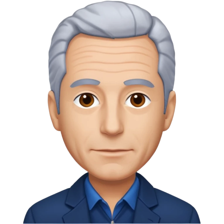 Jeffery Epstein with dark blue jacket  emoji