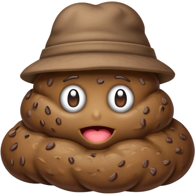 Poop wearing a hat emoji