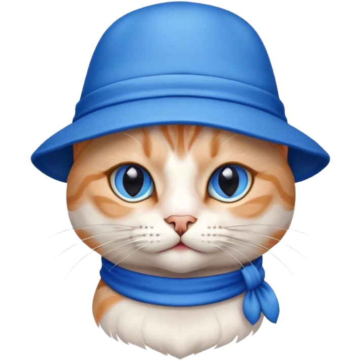 cat with a blue hat emoji