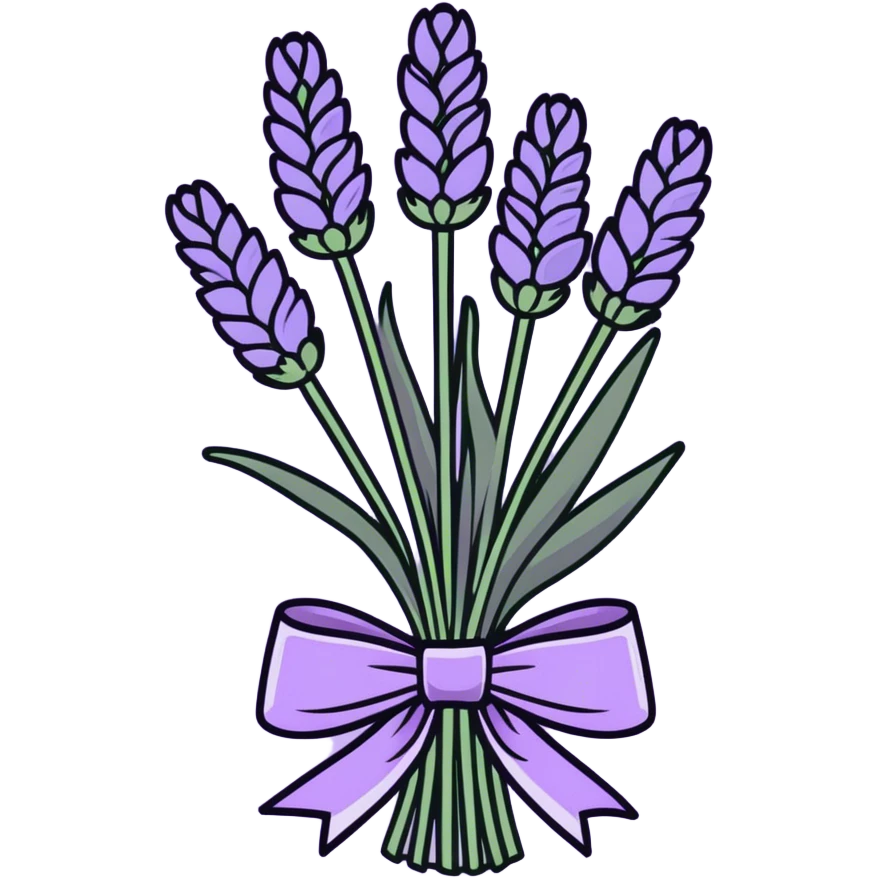 Lavender bouquet emoji